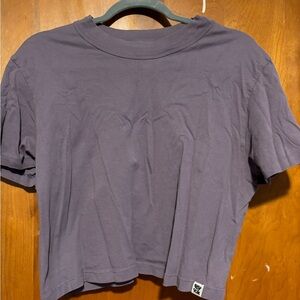 Lucy and Yak | Cropped Tee - Dark Purple | Large